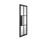 Liberty Civic Urban Industrial Fully Finished Black Clear Glass Internal Door