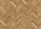 Liberty Natural Oak 15x90mm Matt Lacquered & Brushed Herringbone 15mm Engineered Wood Flooring