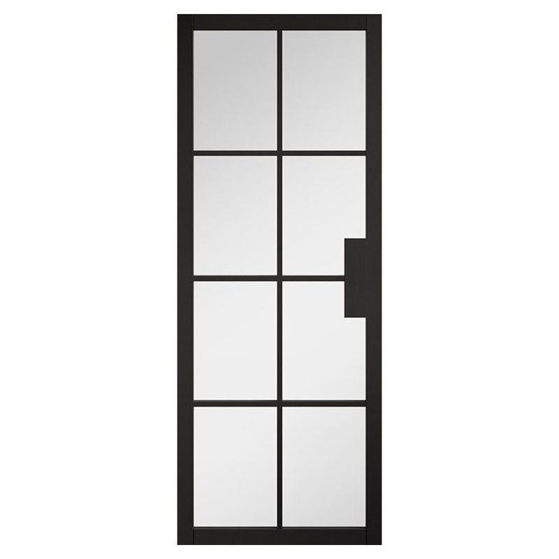 Internal Black Malvern Urban 8L Glazed Door Clear Glass