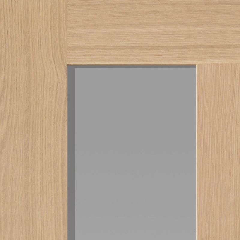 Internal Oak Matterhorn Glazed Door 2 Light Clear Glass