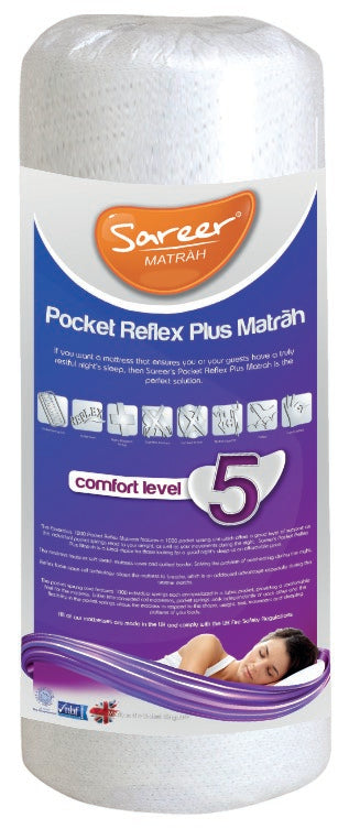 Sareer Matrah 4ft Small Double Pocket Reflex Plus Mattress