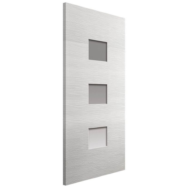 Liberty Internal White Primed Ripple Clear Glazed Door