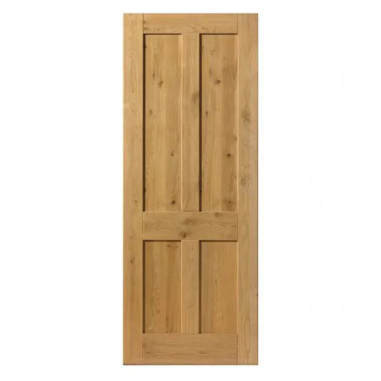 Liberty Rustic Victorian 4 Panel Fully Finished Knotty Oak Internal Door