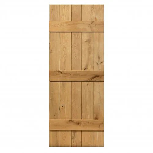 Liberty Solid Plank Ledged Unfinished Knotty Oak Internal Door
