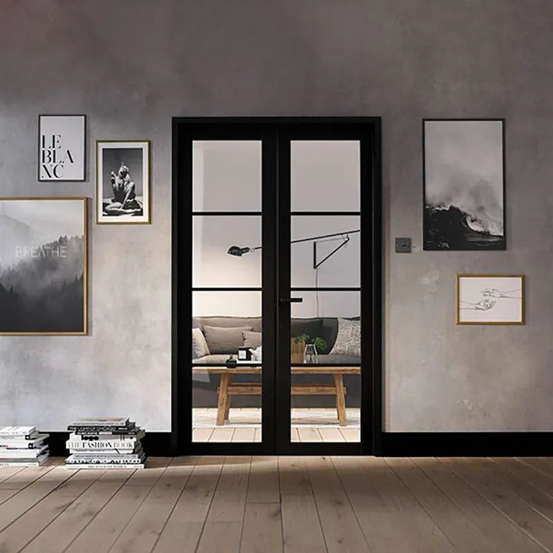 Room Divider Internal Black Door Set Soho W4