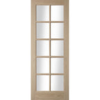Internal Oak SA 10 Light Glazed Door Clear Glazed