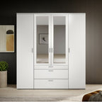 Vesala 4 Hinged Door Wardrobe with Mirror