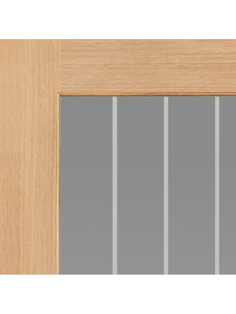 Liberty Internal Oak Thames Glazed Door Clear Glass With Etched Lines