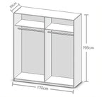 Time 2 Sliding Door Wardrobe 170cm