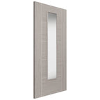 Liberty Internal Grey Laminate Tigris Lava Clear Glazed Door Pre-Finished