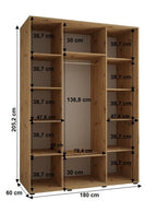 Liberty Cannes V Sliding Door Wardrobe 180cm