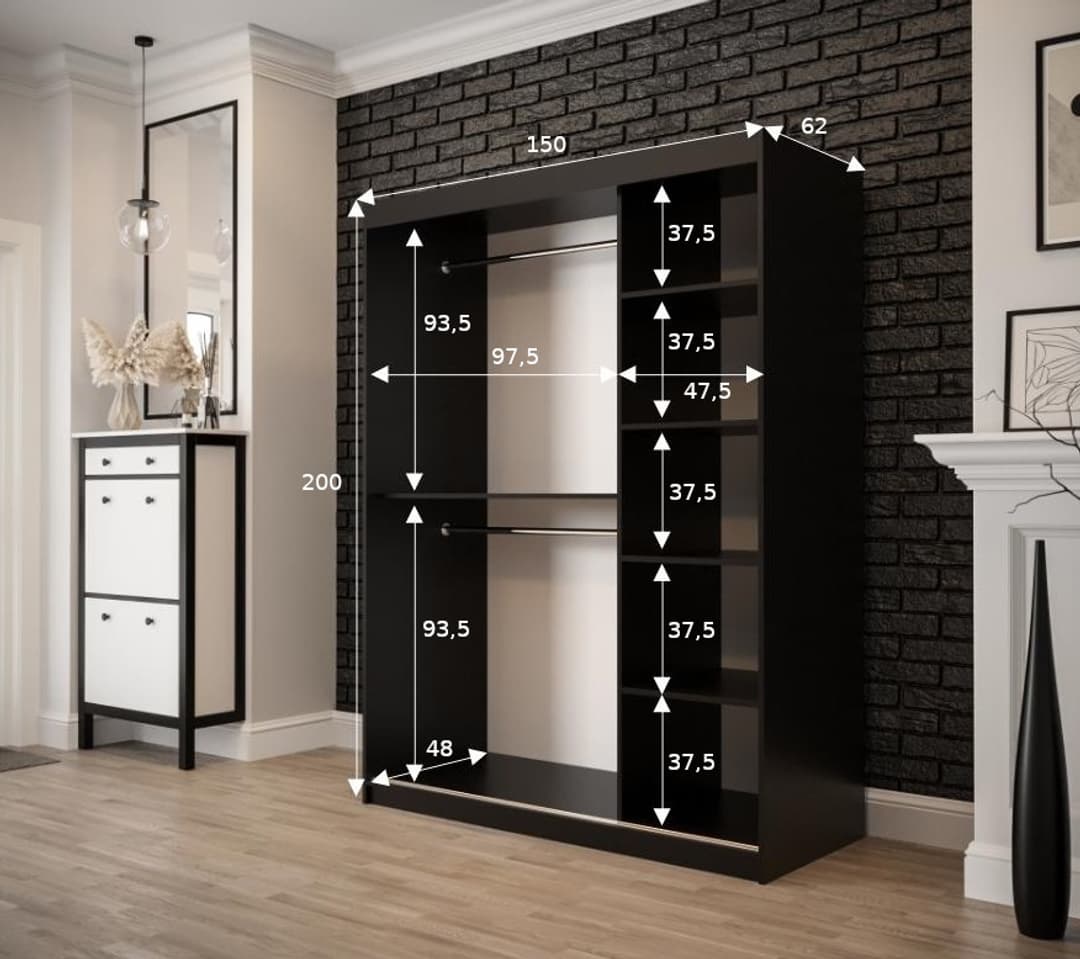 Liberty Tilburg II Sliding Door Wardrobe 150cm