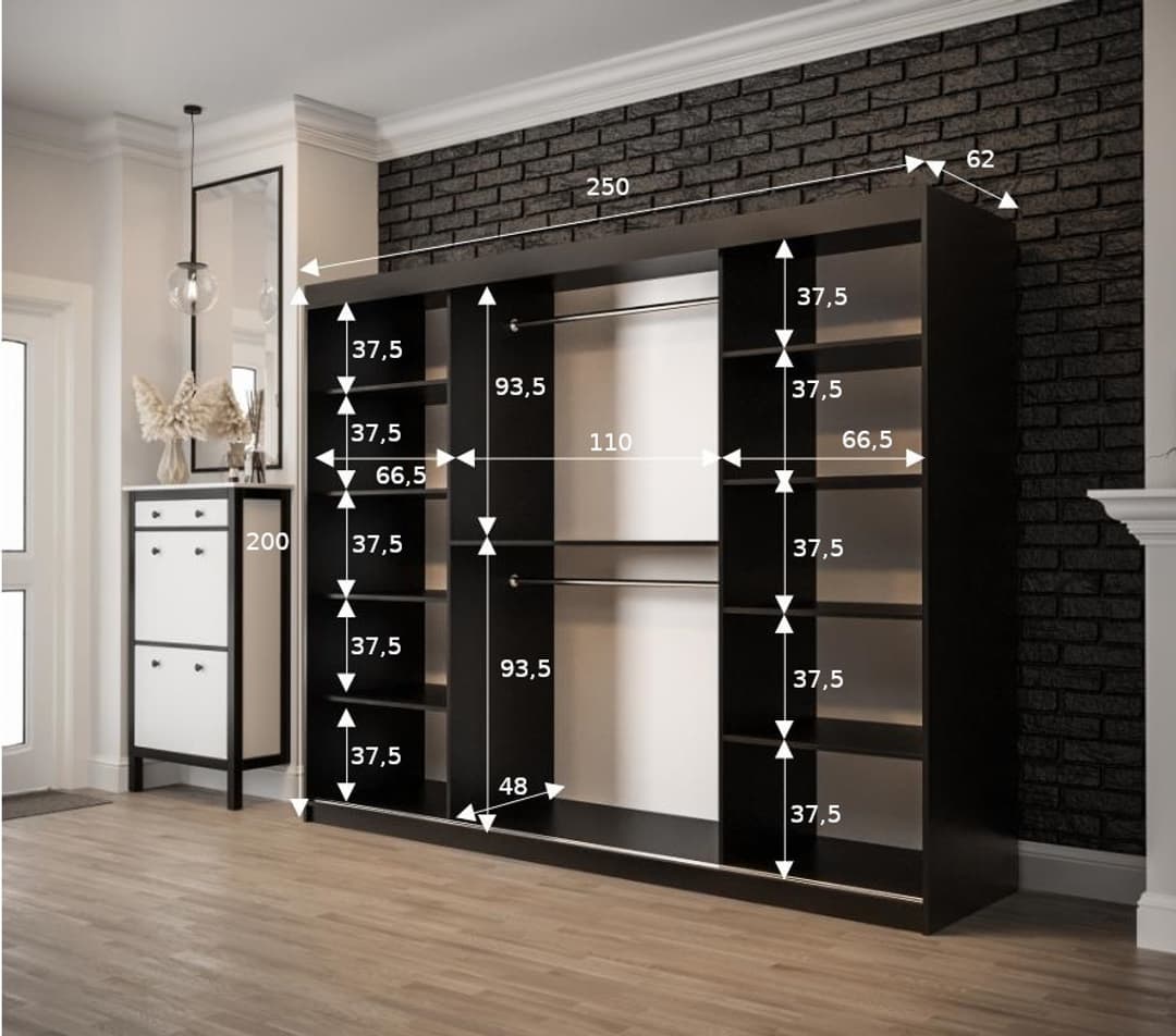 Liberty Tilburg II Sliding Door Wardrobe 250cm