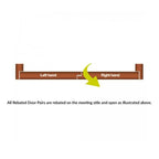 Internal Oak Palermo Glazed Pair Of French Doors With Clear Glass